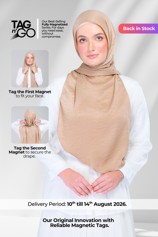 Instant Tag n' Go Shawl | Textured Silk in Caramel Latte