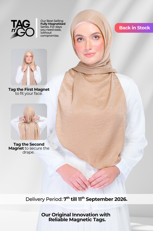 Instant Tag n' Go Shawl | Textured Silk in Caramel Latte