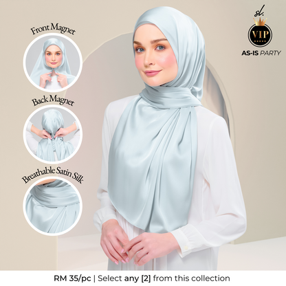 [As-Is] Instant Tag n' Go Shawl l Satin Silk in Caribbean Mint