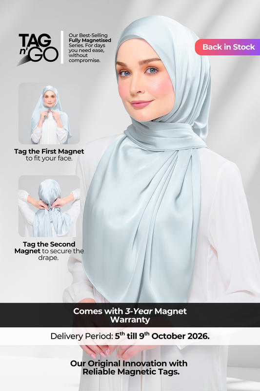 Instant Tag n' Go Shawl  | Satin Silk in Caribbean Mint