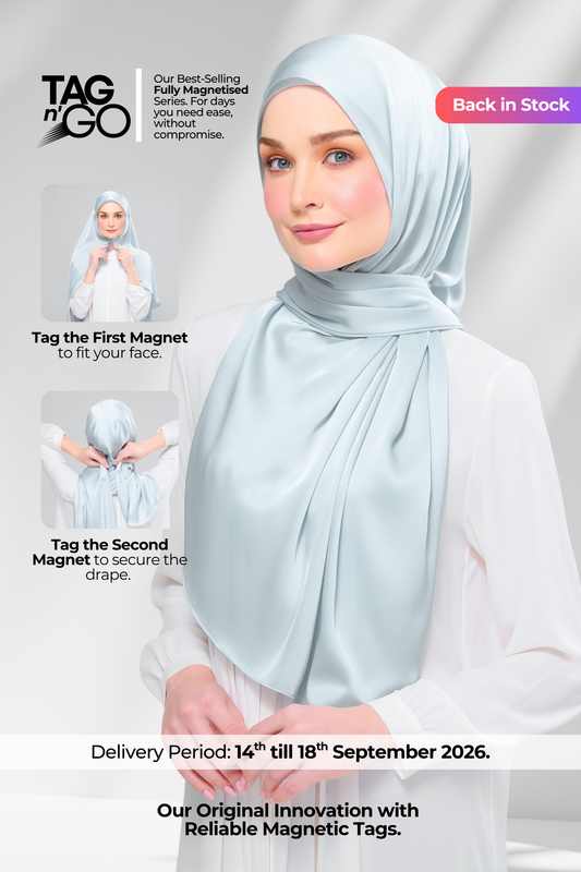 Instant Tag n' Go Shawl  | Satin Silk in Caribbean Mint