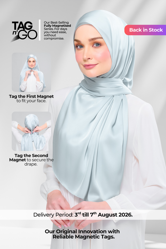 Instant Tag n' Go Shawl  | Satin Silk in Caribbean Mint