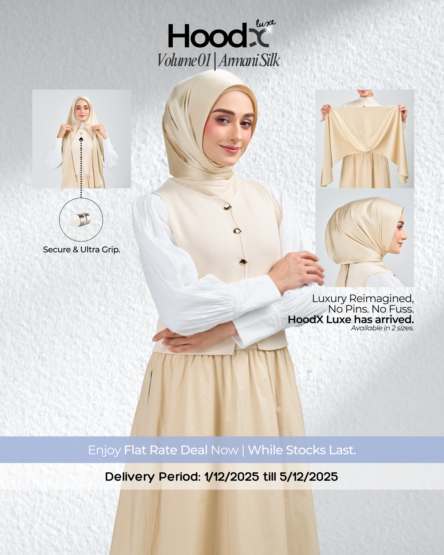 HoodX Luxe in Cashmere