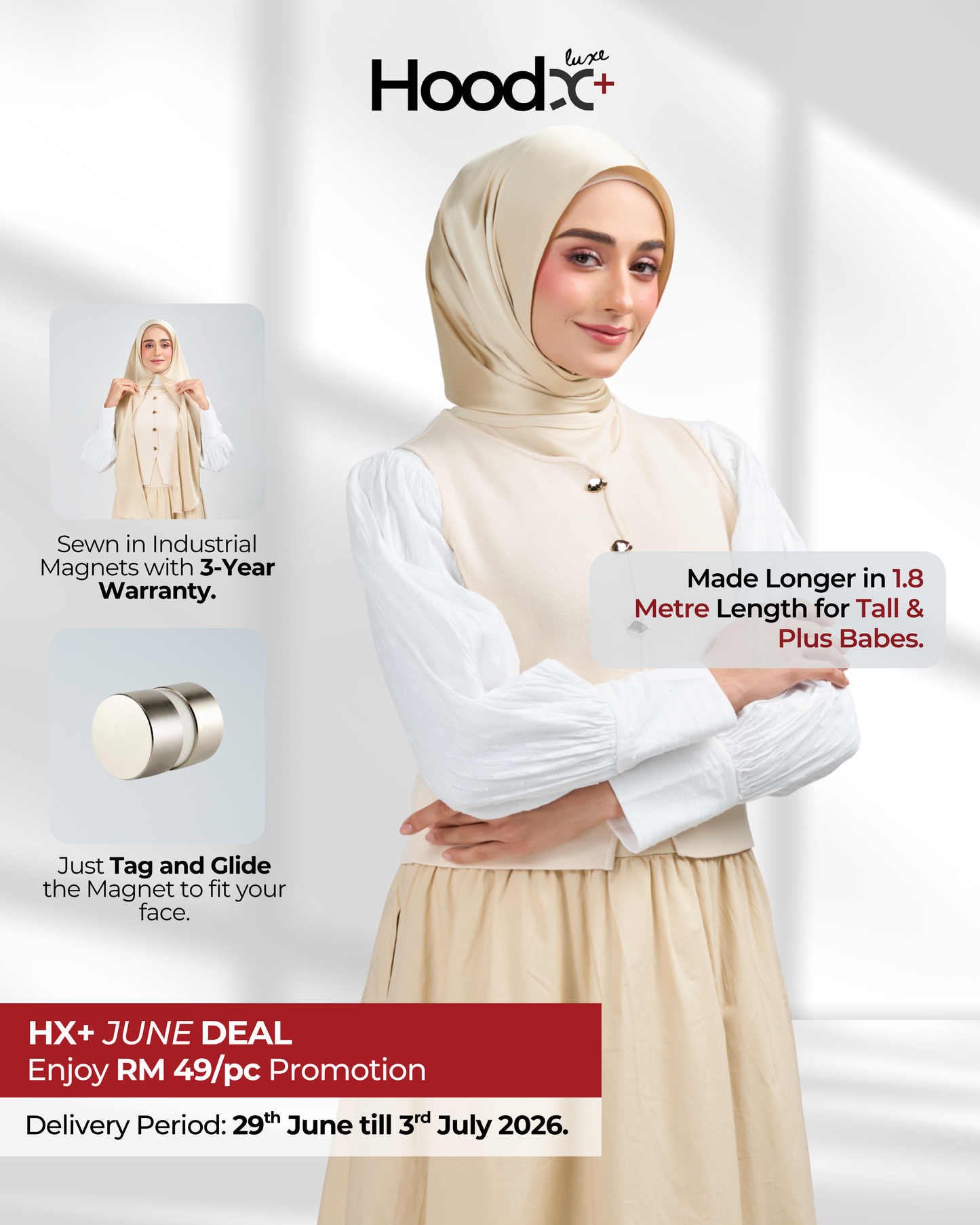 HoodX⁺Plus Luxe in Cashmere