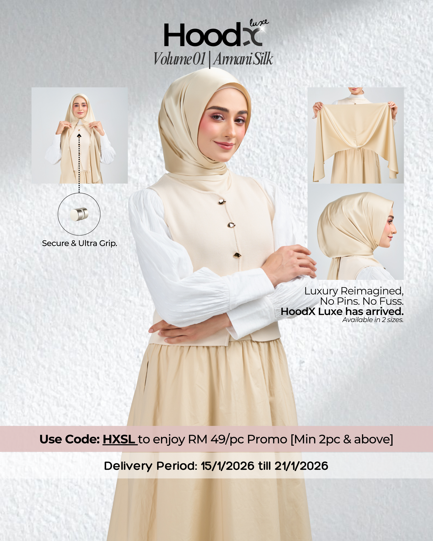 HoodX Luxe in Cashmere