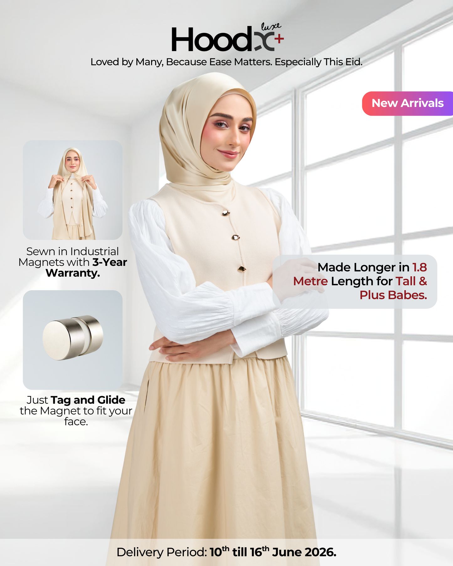 HoodX⁺Plus Luxe in Cashmere