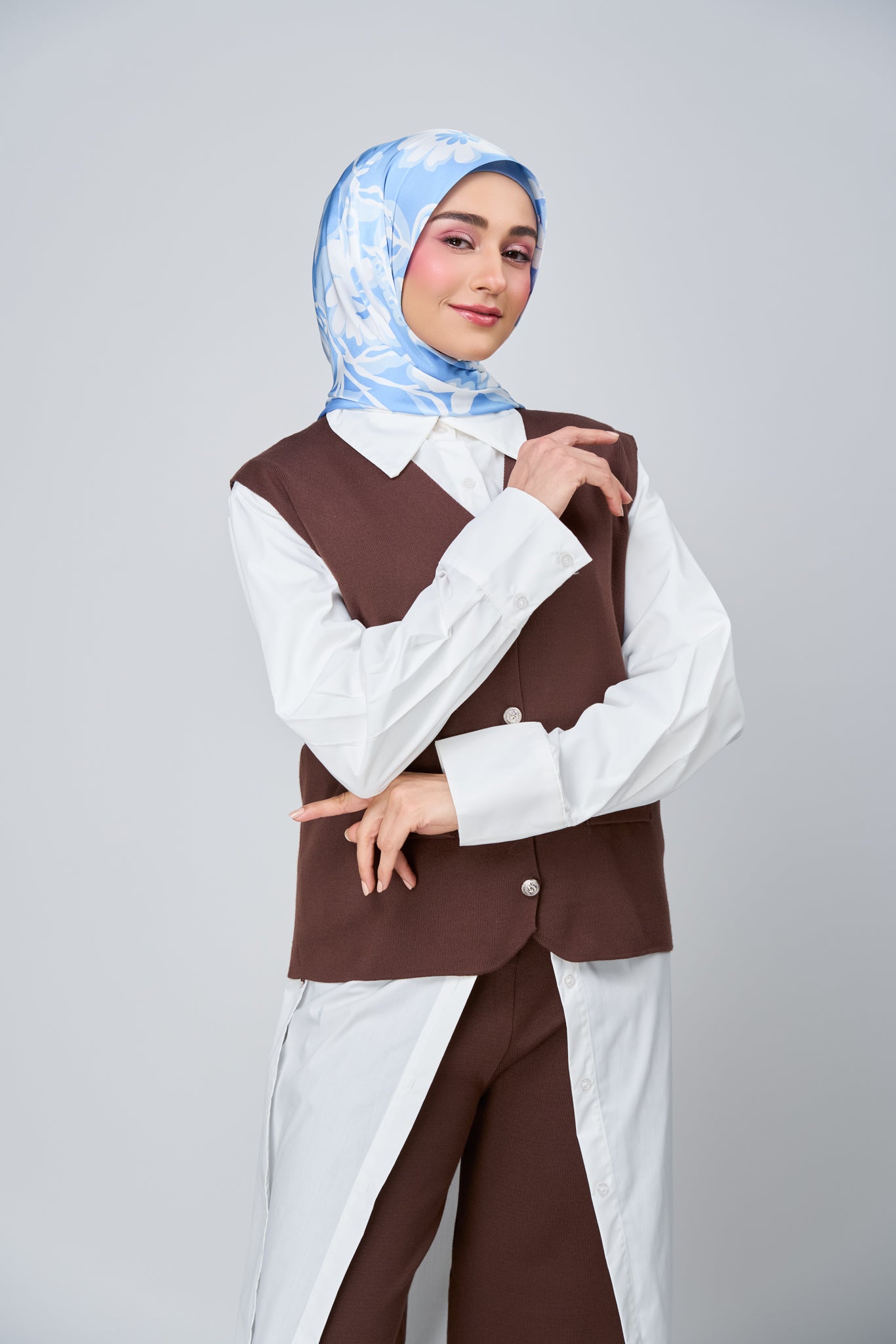 [★New] HoodX Printed Set in Celeste