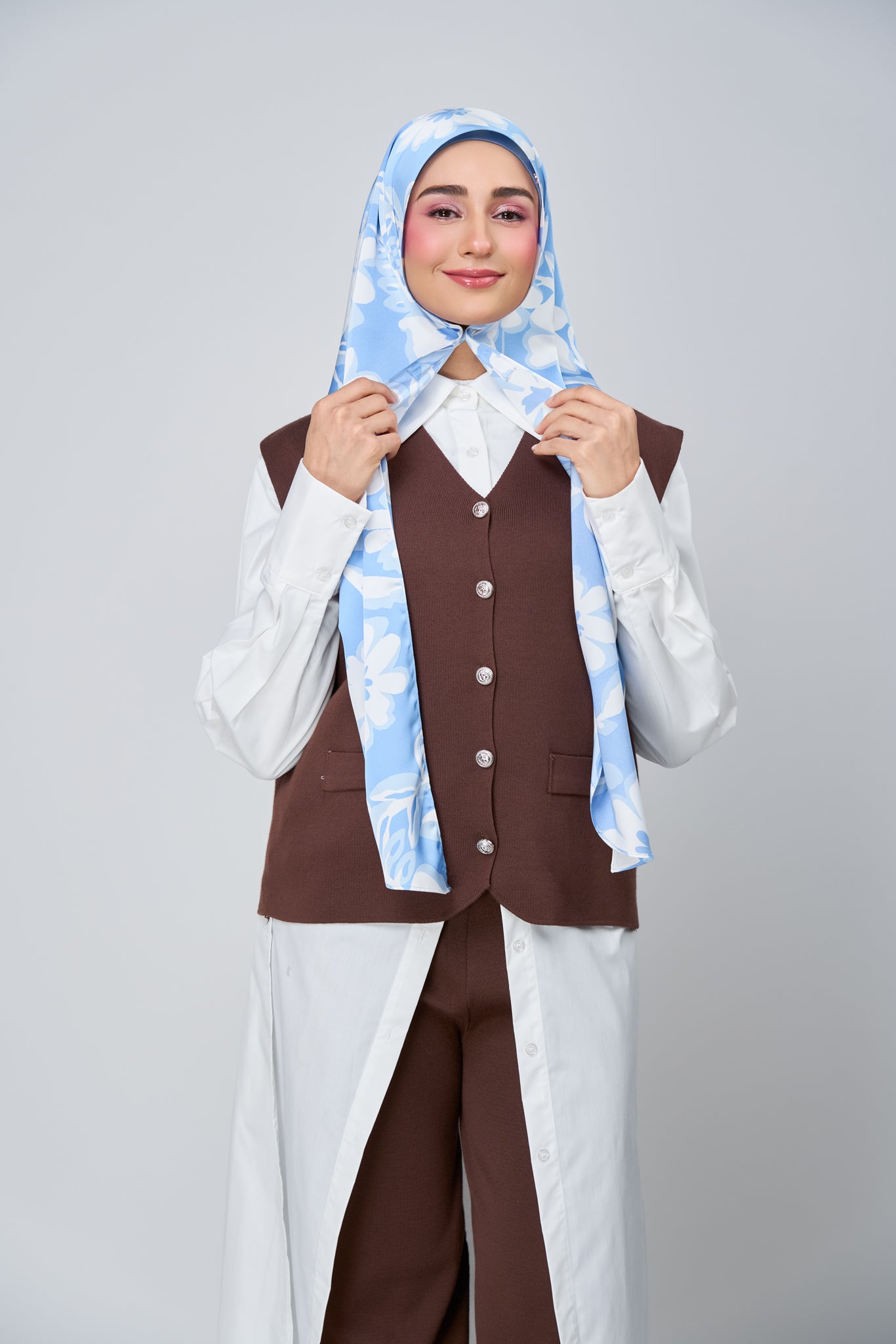 [★New] HoodX Printed Set in Celeste