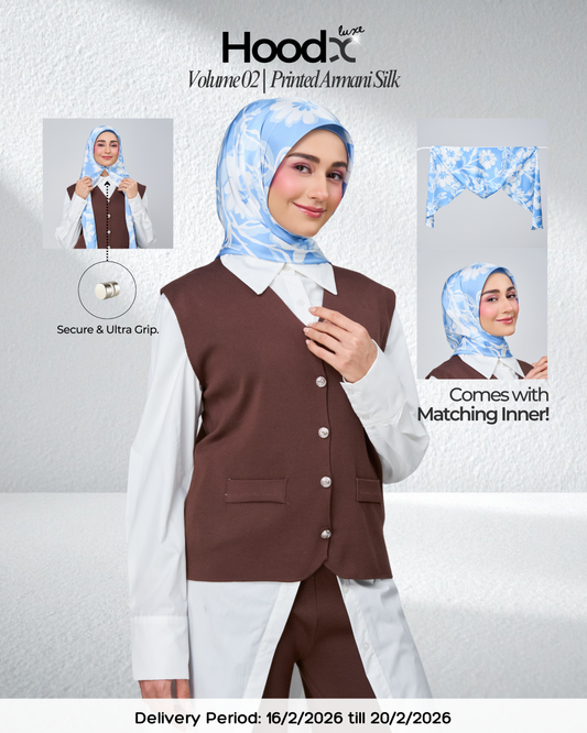 [★New] HoodX Printed Set in Celeste