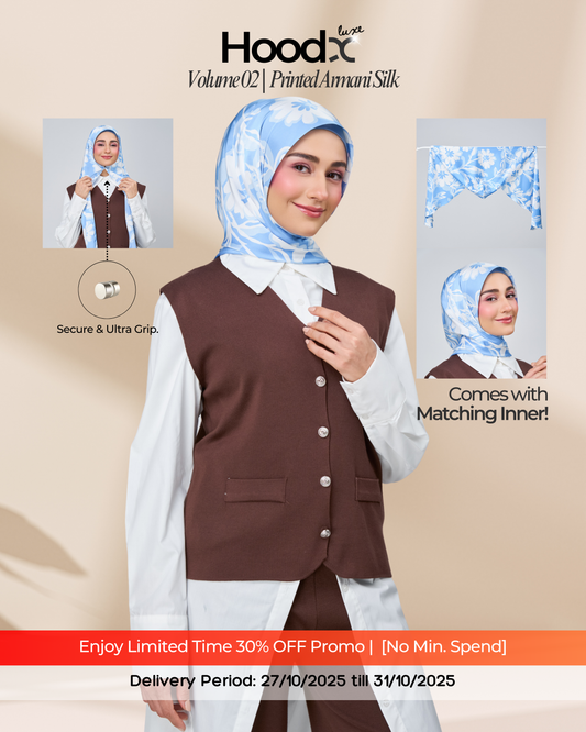 [★New] HoodX Printed Set in Celeste