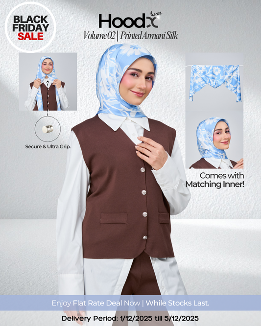 [BFS] HoodX Printed Set in Celeste