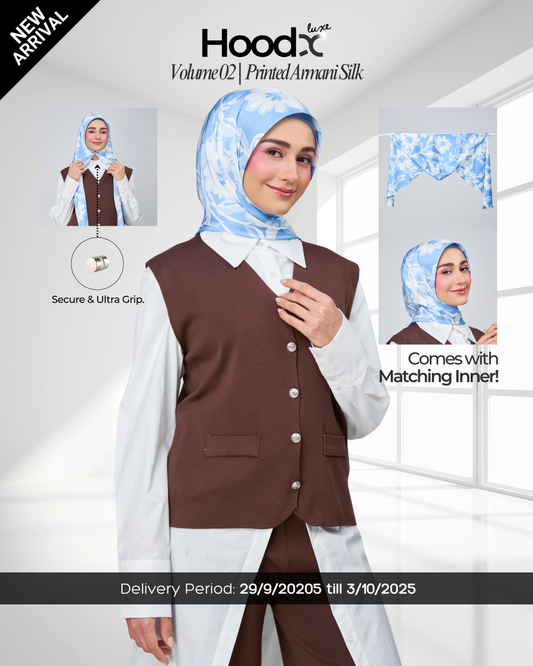 [★New] HoodX Printed Set in Celeste