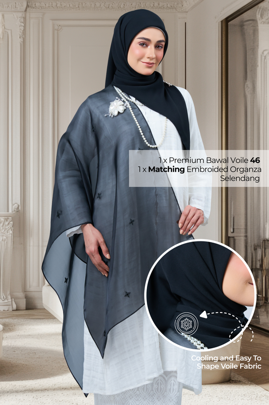 2IN1 Rhea Raya Set in Cempaka [Classic Black]