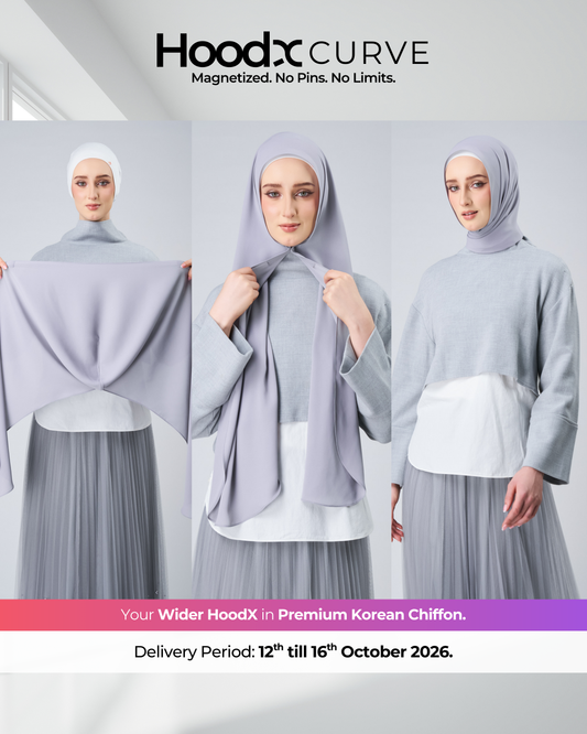 HoodX Curve in Chrome [Korean Chiffon]