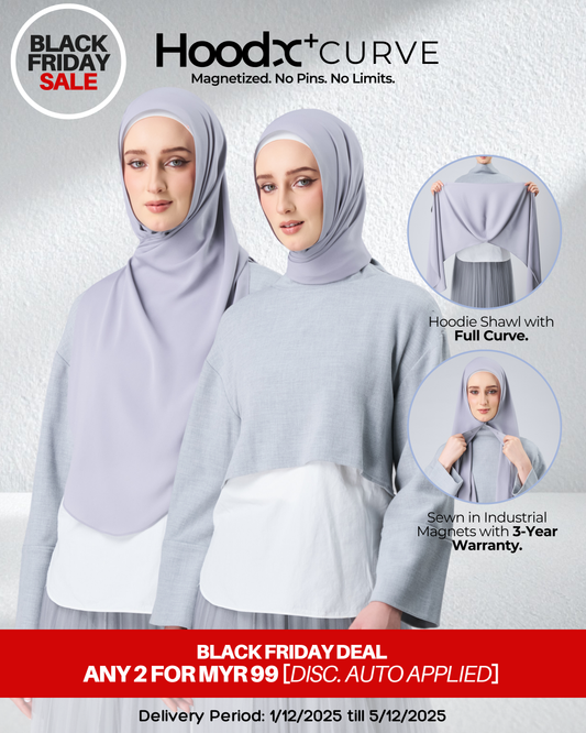 [BFS] HoodX⁺Plus Curve in Chrome [Korean Chiffon]