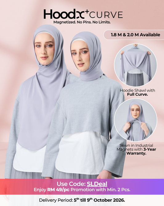 HoodX⁺Plus Curve in Chrome [Korean Chiffon]