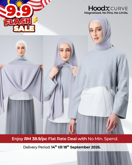 [9.9 Special] HoodX Curve in Chrome [Korean Chiffon]