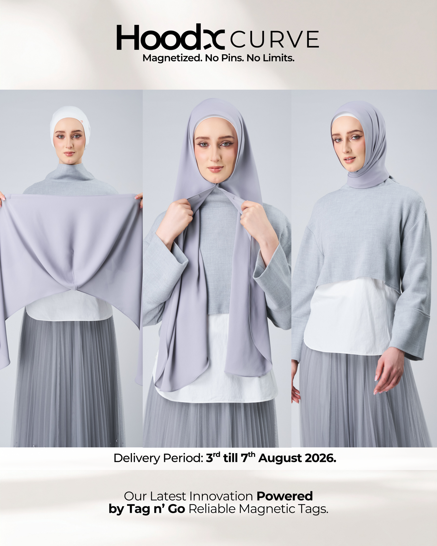 HoodX Curve in Chrome [Korean Chiffon]