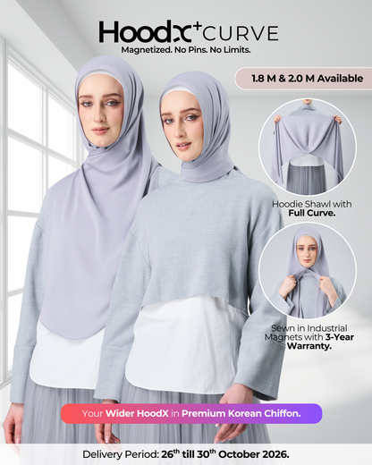 HoodX⁺Plus Curve in Chrome [Korean Chiffon]