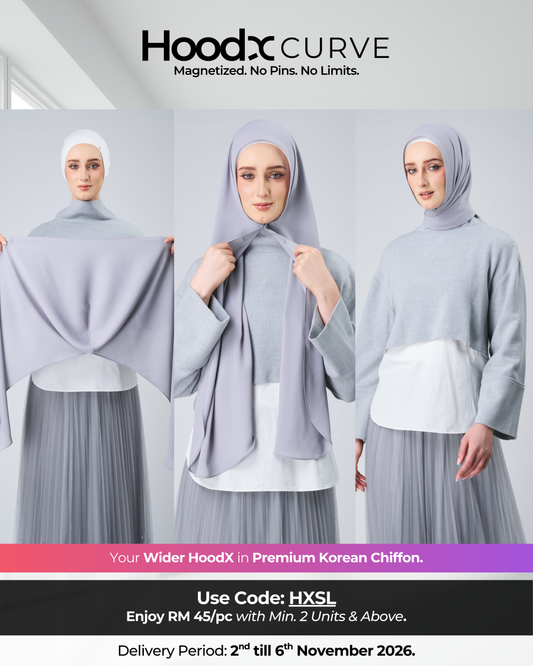 HoodX Curve in Chrome [Korean Chiffon]