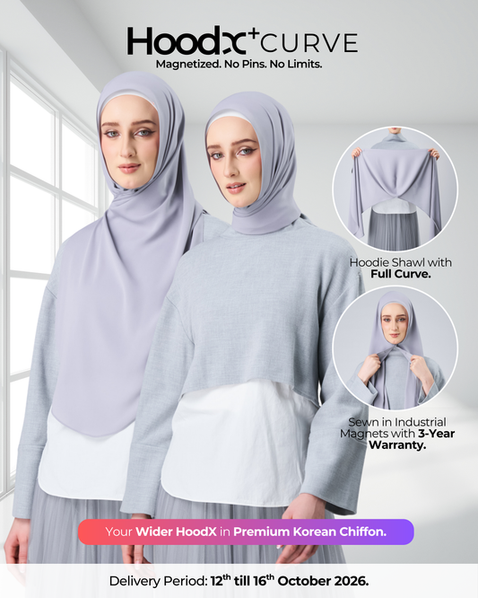 HoodX⁺Plus Curve in Chrome [Korean Chiffon]