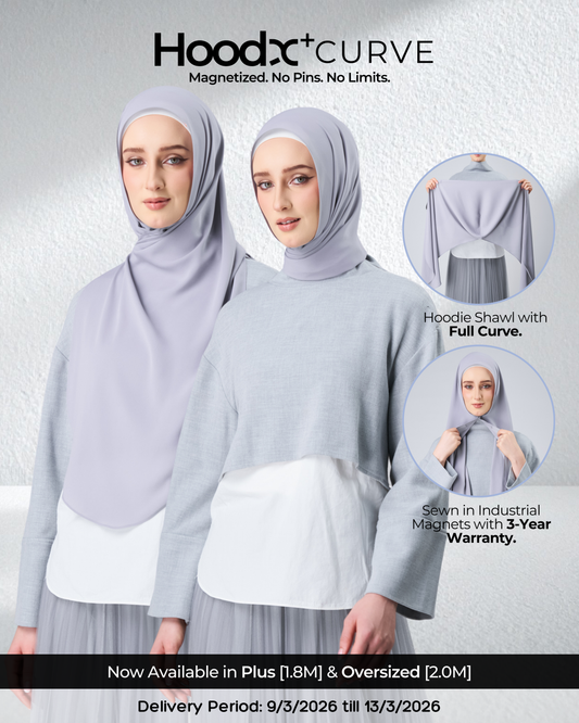 HoodX⁺Plus Curve in Chrome [Korean Chiffon]