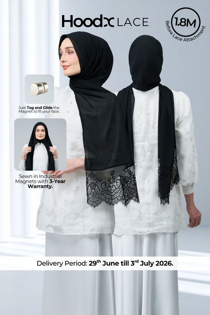 HoodX Lace in Classic Black