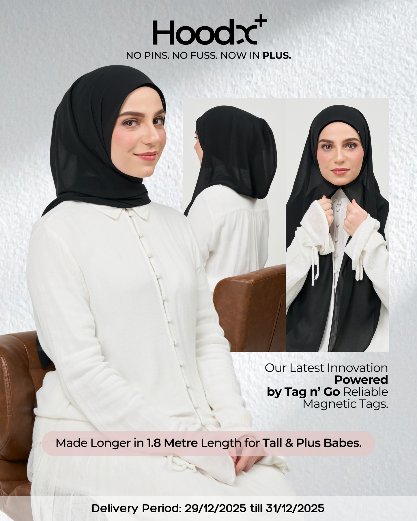 HoodX⁺Plus in Classic Black