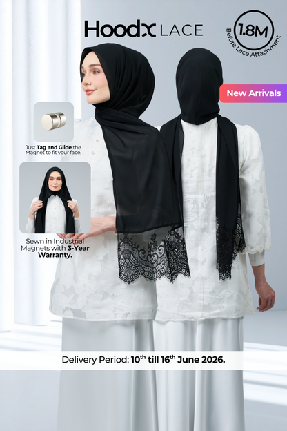 HoodX Lace in Classic Black