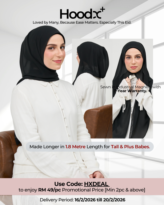 HoodX⁺Plus in Classic Black