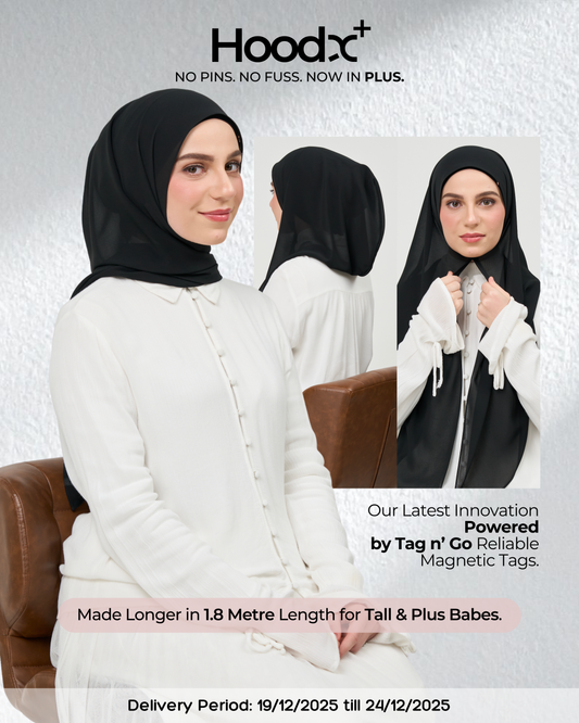 HoodX⁺Plus in Classic Black