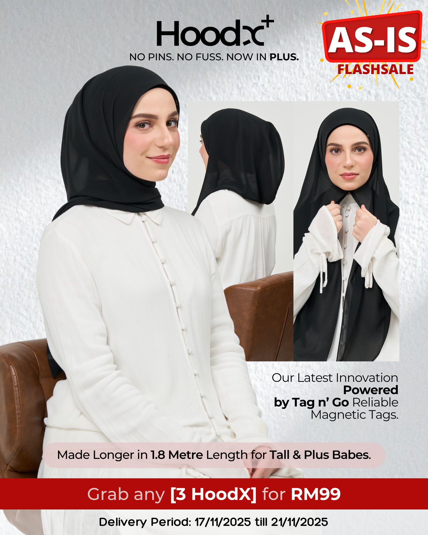 [As-Is] HoodX⁺Plus in Classic Black