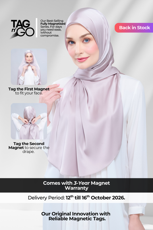 Instant Tag n' Go Shawl | Satin Silk in Cool Taupe