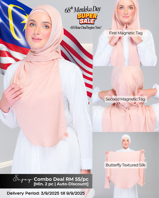 Instant Tag n' Go Butterfly | Textured Silk in Light Coral