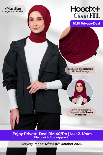 [10.10 PD] ♛ HoodX+ CloudFit in Crimson Red