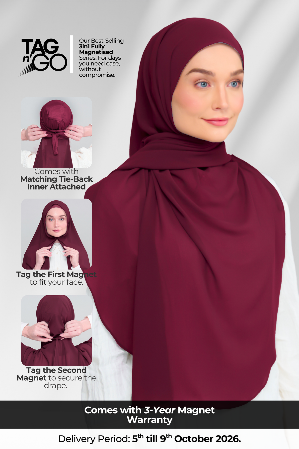 3IN1 Instant Faith Tag n' Go in Crimson Red