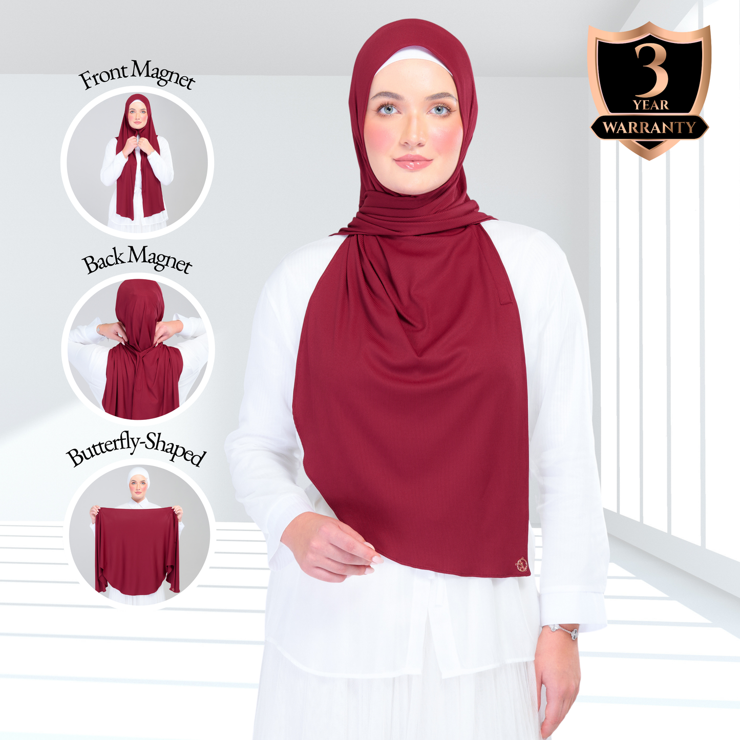 [As-Is] Instant Tag n' Go Butterfly | Ribbed Jersey in  Crimson