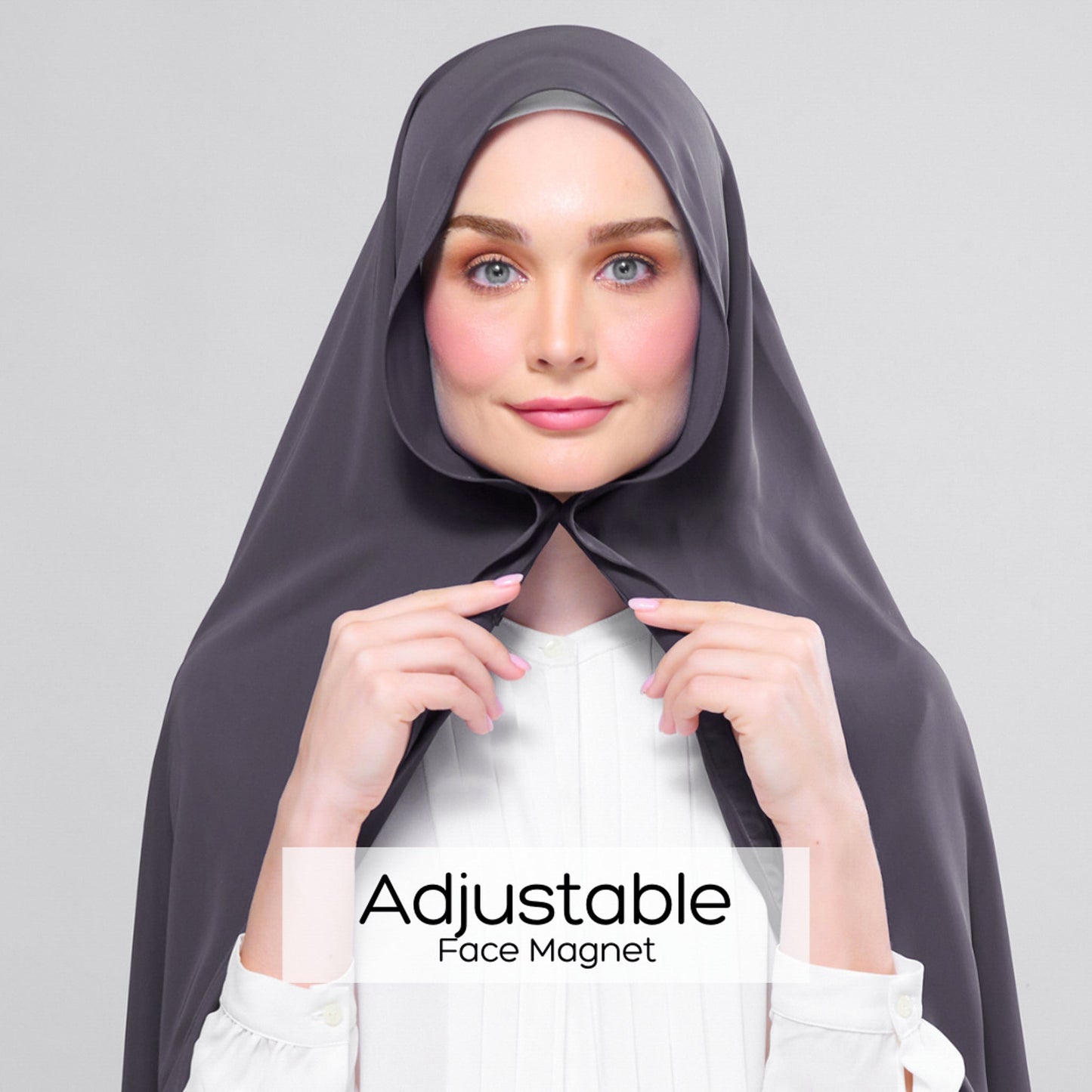 [As-Is] Instant Tag n' Go Shawl l Chiffon Silk in Dark Grey