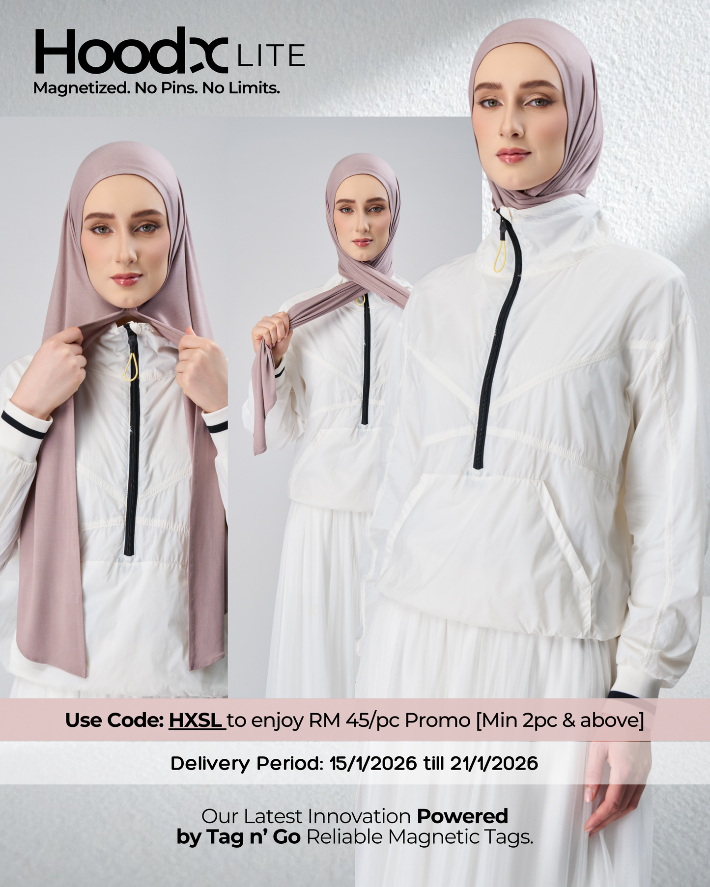 HoodX Lite in Deep Ash