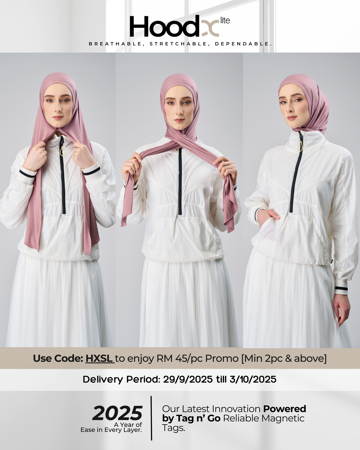[★New] HoodX Lite in Deep Rose