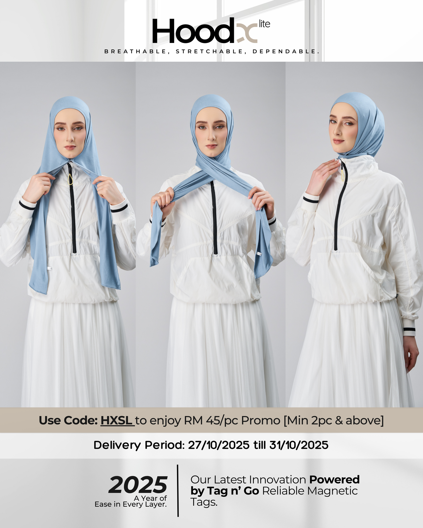 [★New] HoodX Lite in Dusty Blue
