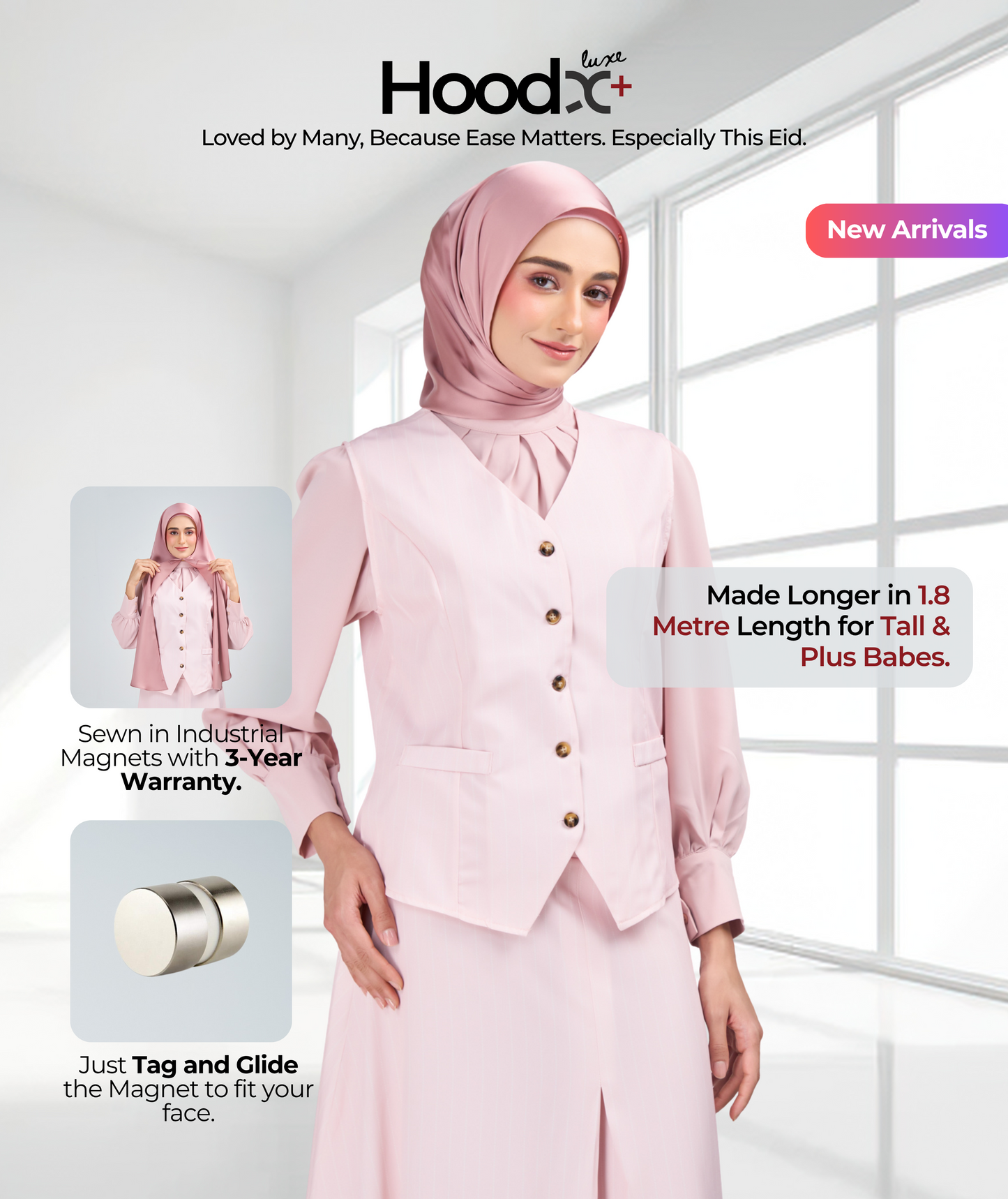 [8.8 MARKDOWN] HoodX⁺Plus Luxe in Dahlia Pink