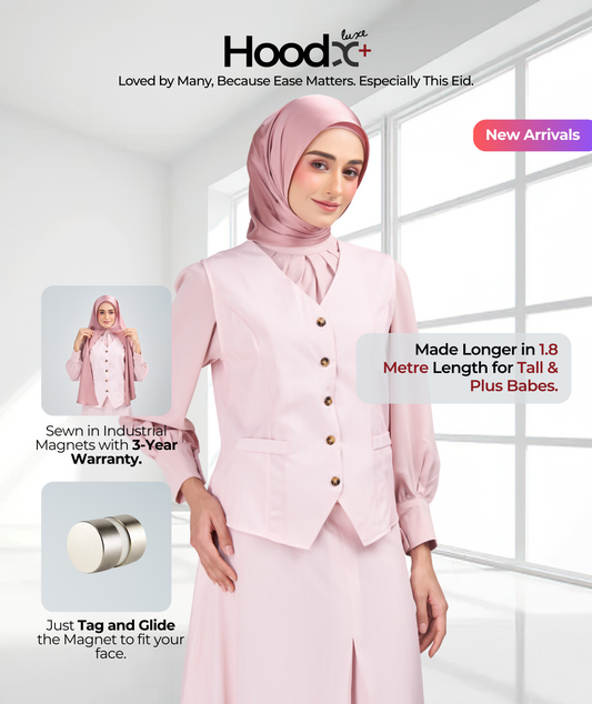 HoodX⁺Plus Luxe in Dahlia Pink