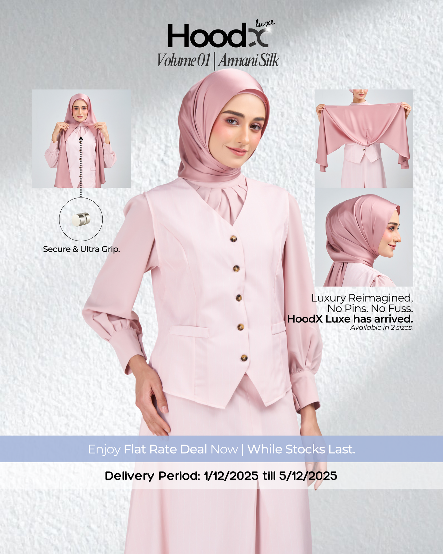 HoodX Luxe in Dahlia Pink