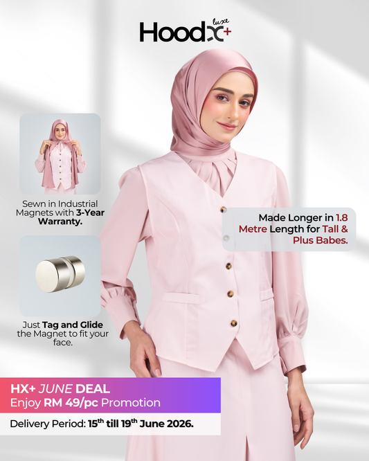 HoodX⁺Plus Luxe in Dahlia Pink