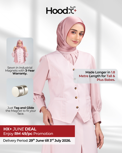 HoodX⁺Plus Luxe in Dahlia Pink
