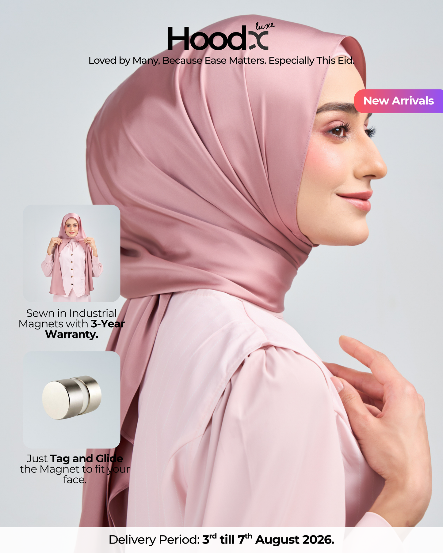 HoodX Luxe in Dahlia Pink