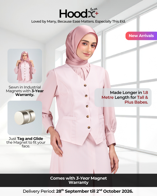 HoodX⁺Plus Luxe in Dahlia Pink