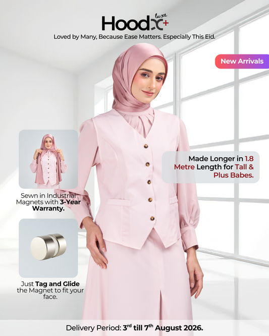 HoodX⁺Plus Luxe in Dahlia Pink