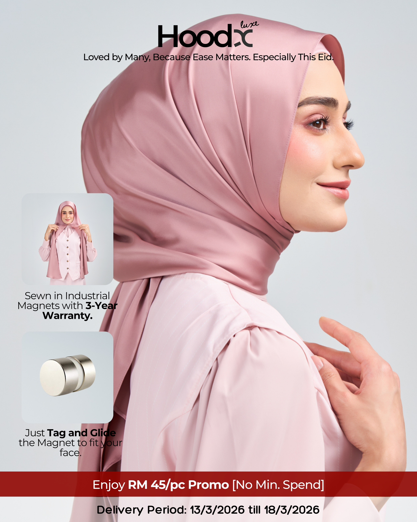 HoodX Luxe in Dahlia Pink